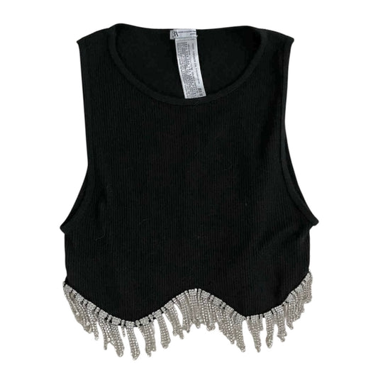 Top negro strass Zara - Talla S