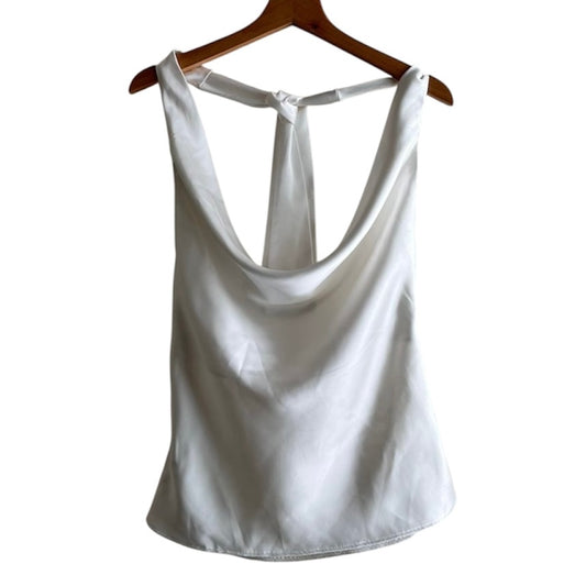 Blusa halter perla raso Zara - Talla S