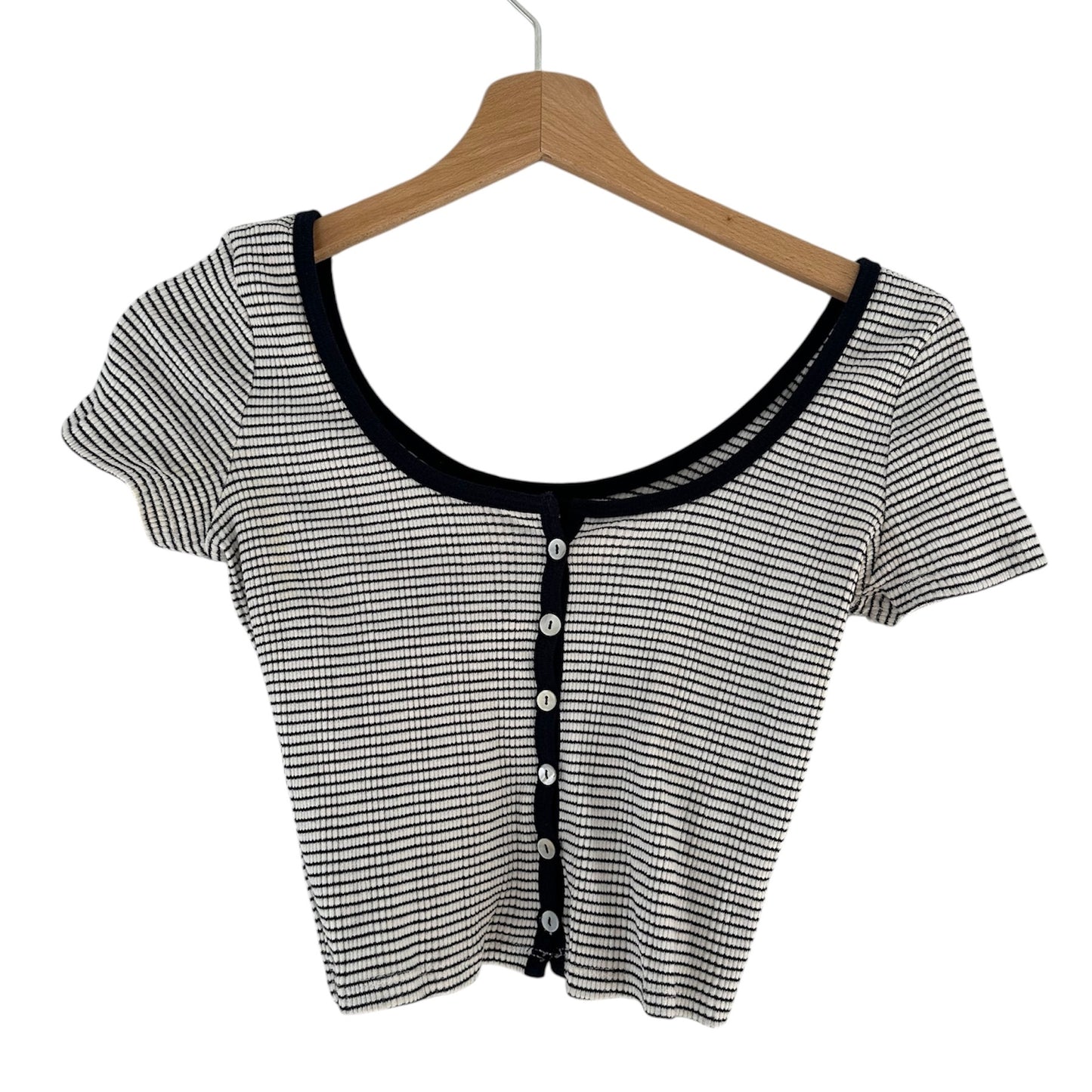 Top rayas blanco y azul Bershka - Talla XS