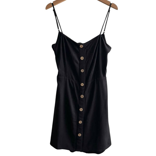 Vestido negro tiras botones - Talla S