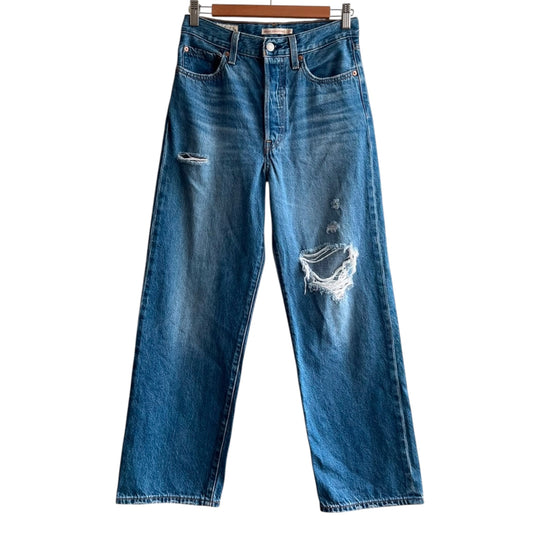 Jean azul rasgado rodilla Levis - Talla 27