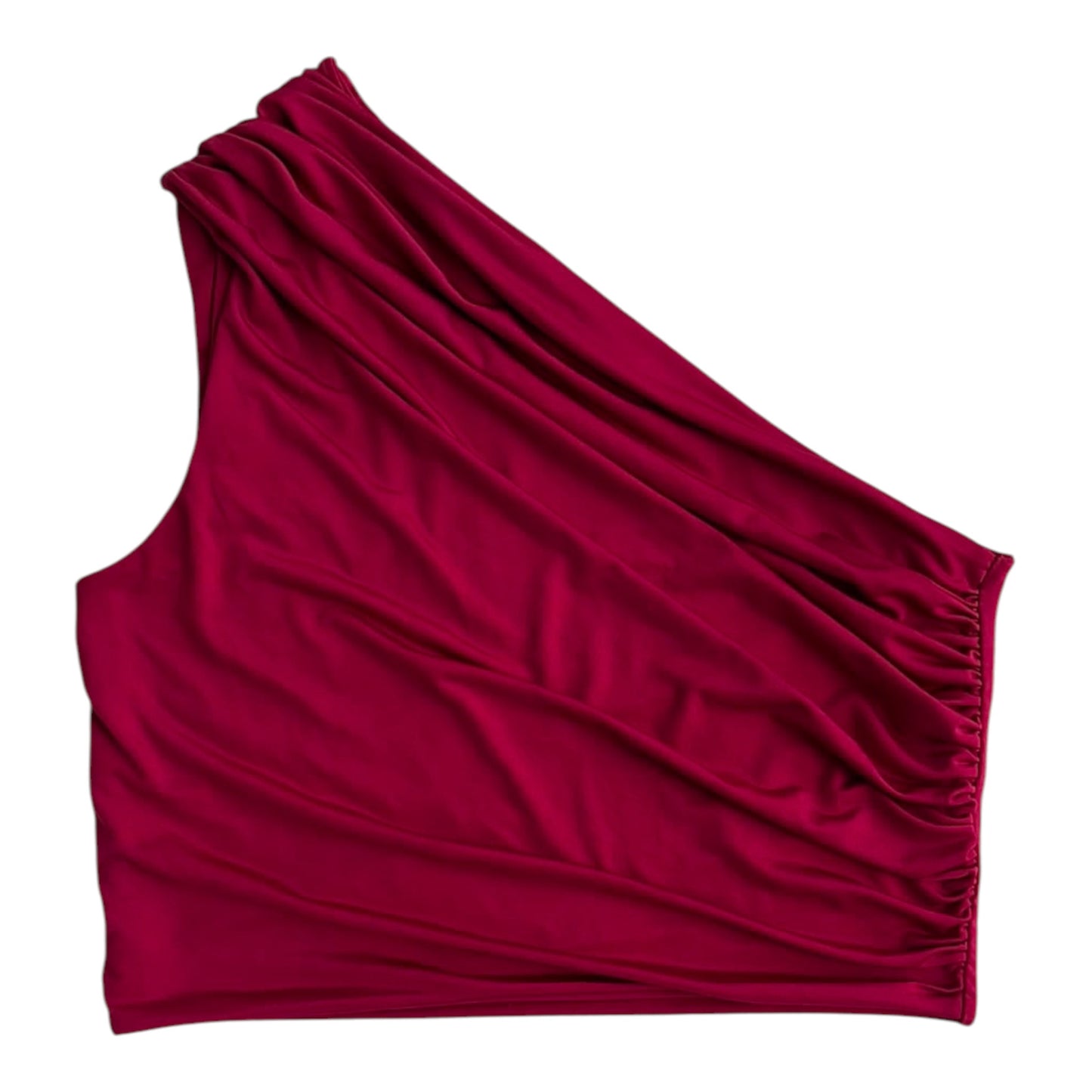 Top una manga burgundy Luvaro - Talla S