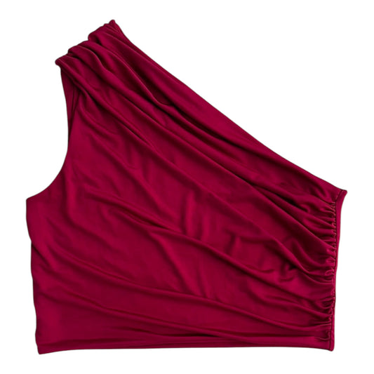 Top una manga burgundy Luvaro - Talla S