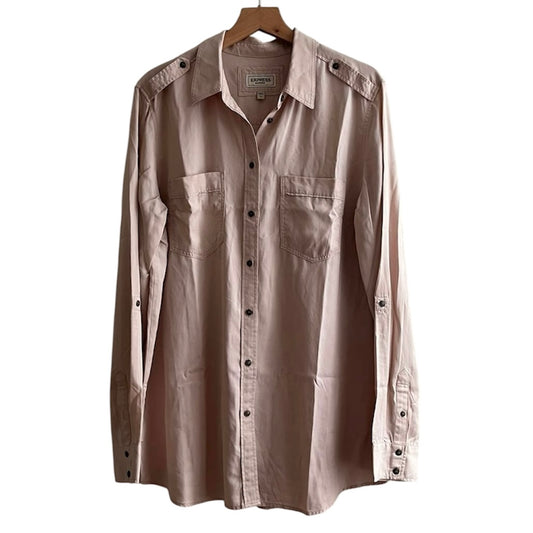 Camisa palo rosa bolsillos manga larga Express - Talla L