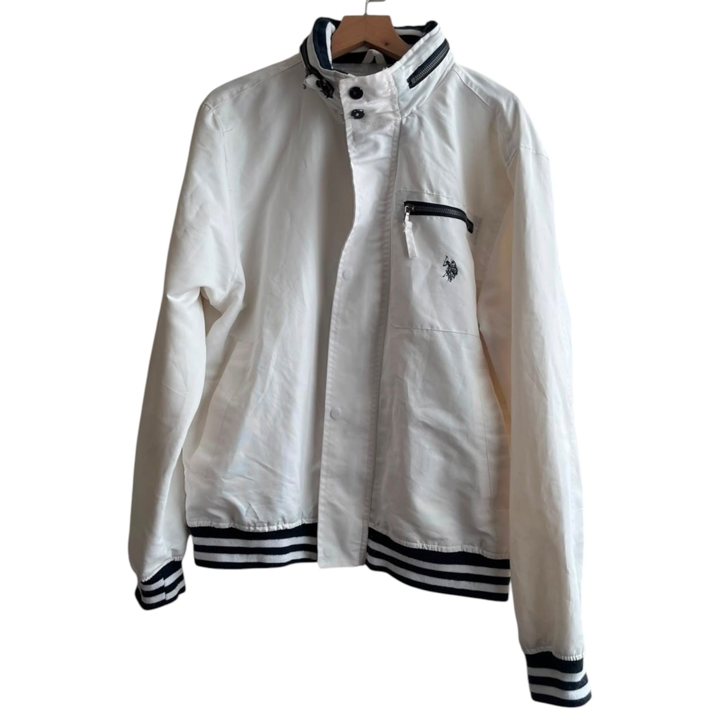 Casaca blanca cierre cuello alto Polo Ralph Lauren - Talla M