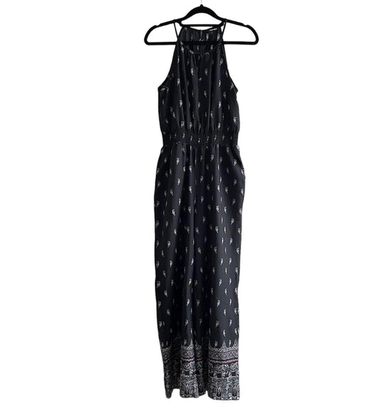 Enterizo largo negro halter estampado Tally Weijl - Talla XS