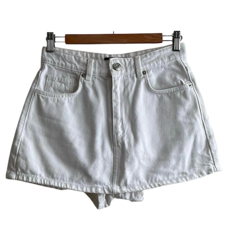 Falda short blanca Zara - Talla S