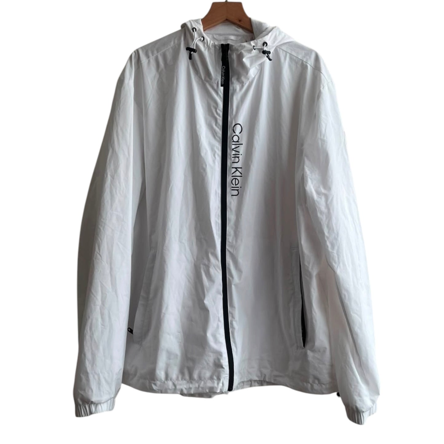 Casaca corta viento impermeable blanca Calvin Klein - Talla L