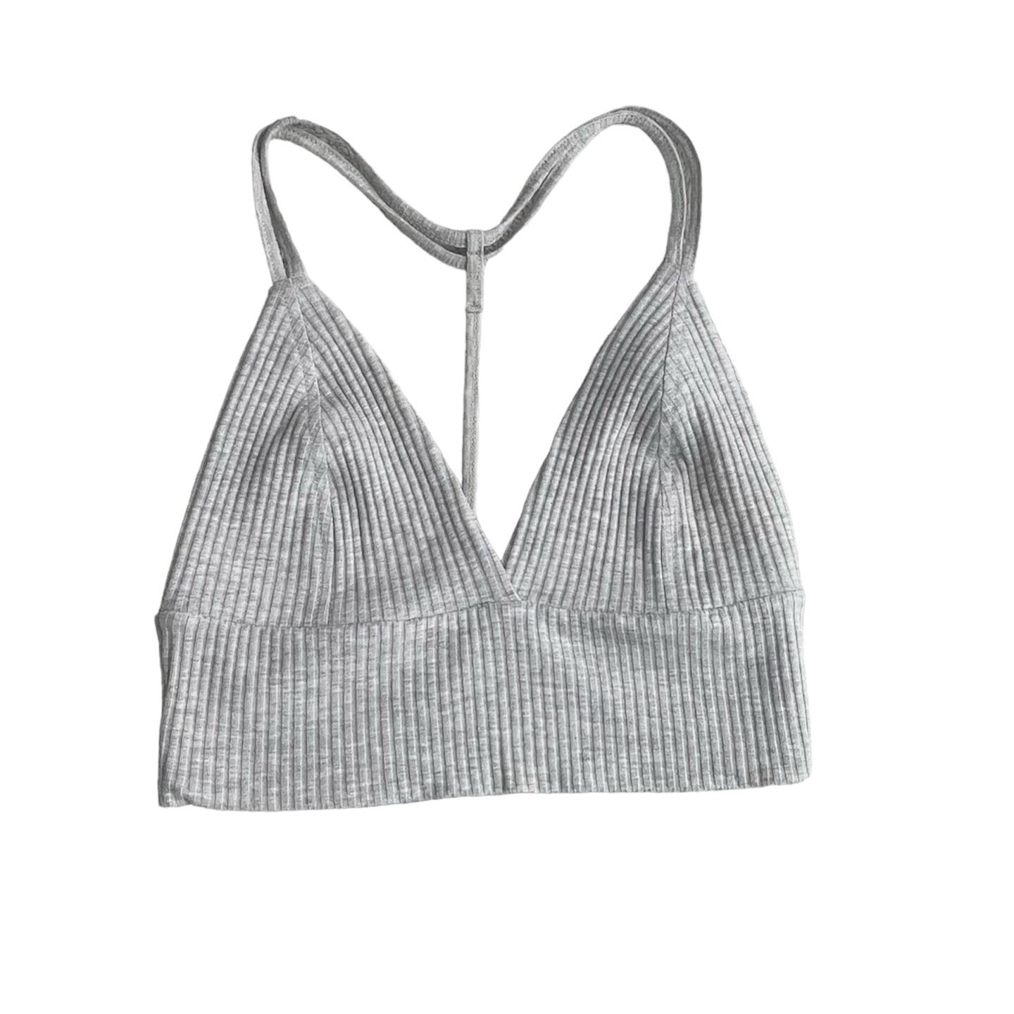 Top acanalado gris  - Talla S