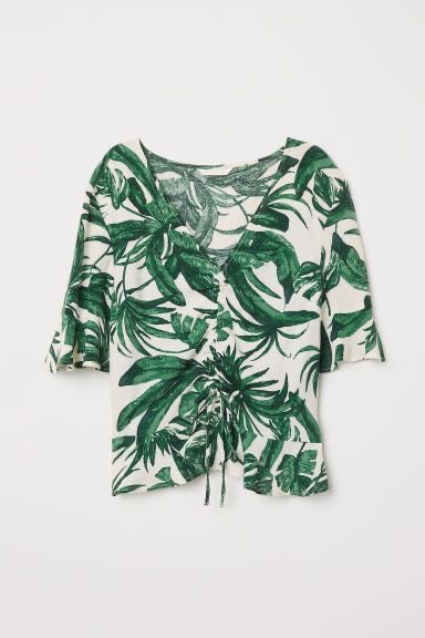 Blusa gasa hojas H&M - Talla M