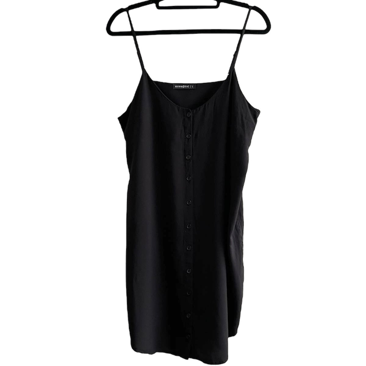 Vestido negro tiras  - Talla L