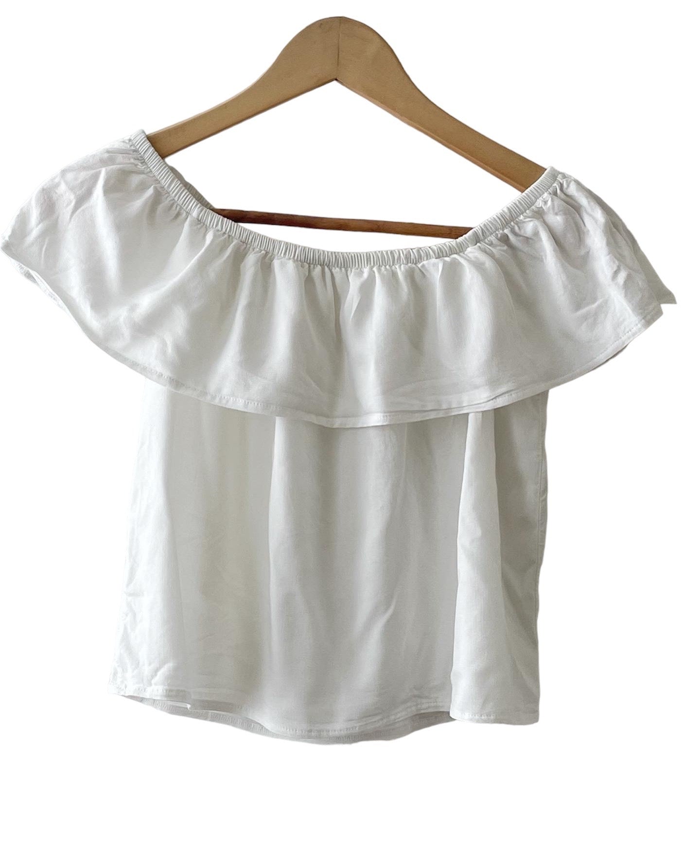 Blusa blanca off shoulder  - Talla S