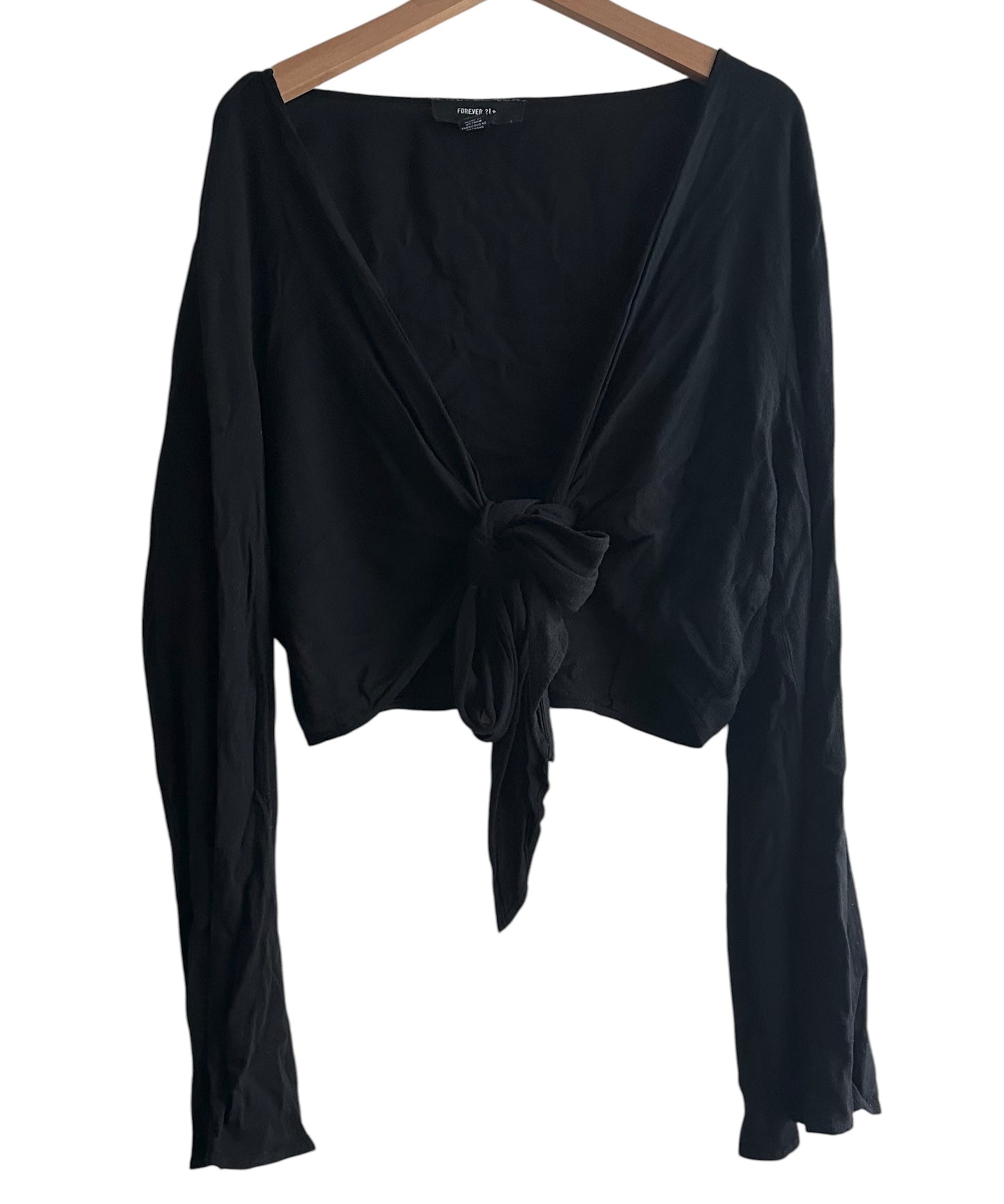 Blusa negra para amarrar Forever 21 - Talla L