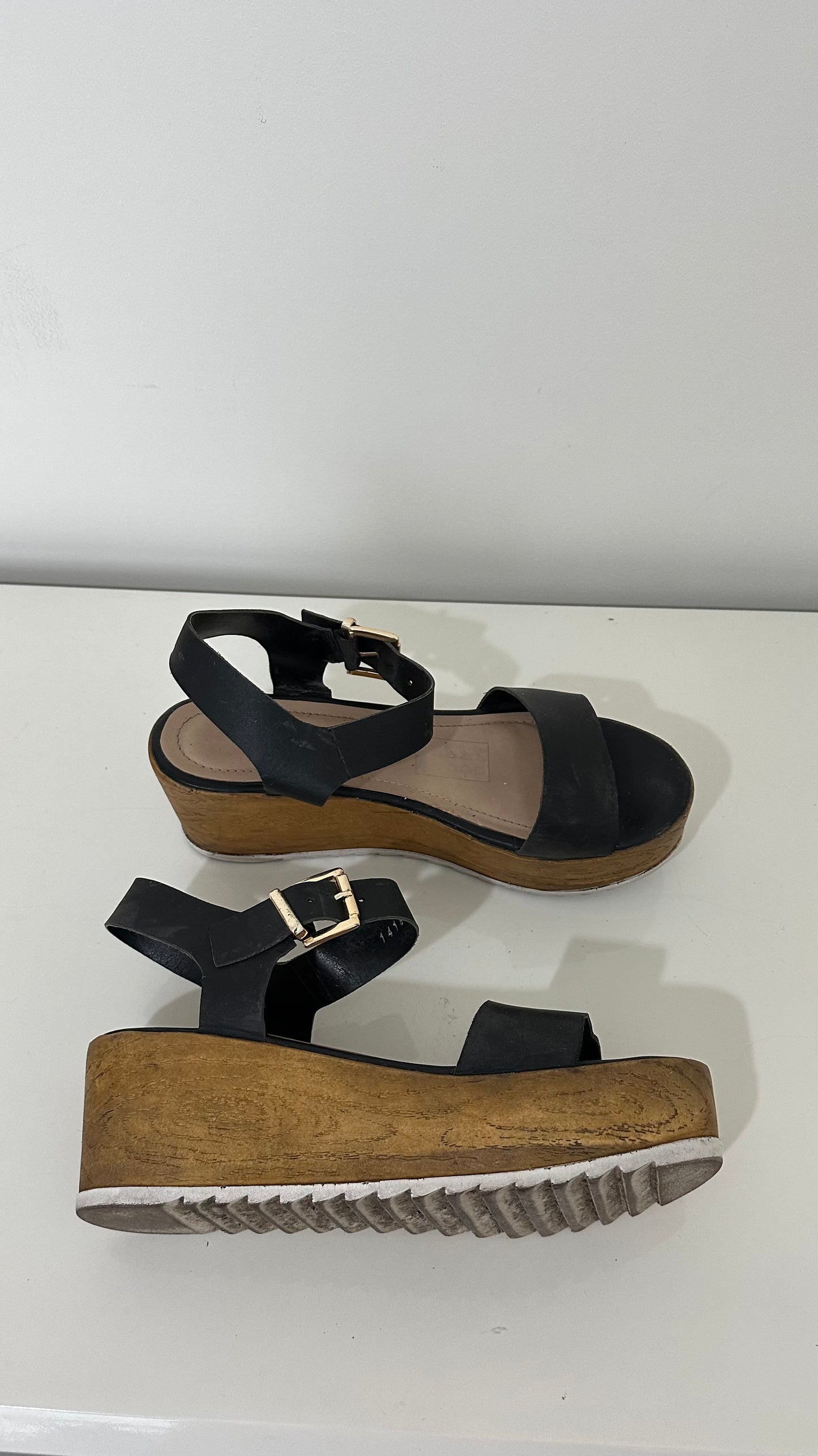 Sandalias negras plataforma - Talla 37