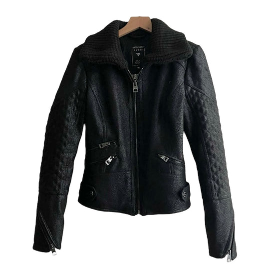 Casaca negra biker Guess - Talla S