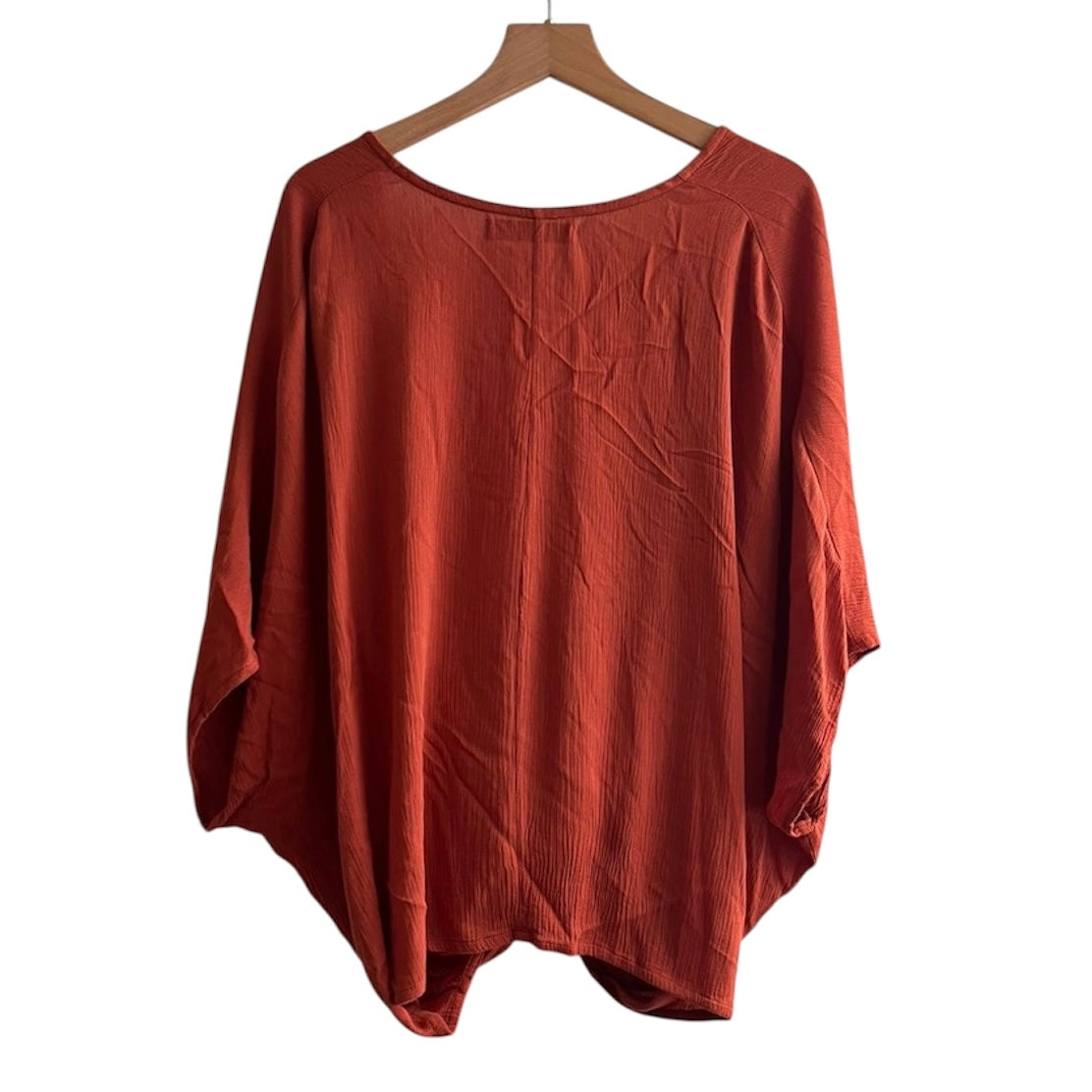 Blusa color ladrillo Luvaro - Talla L