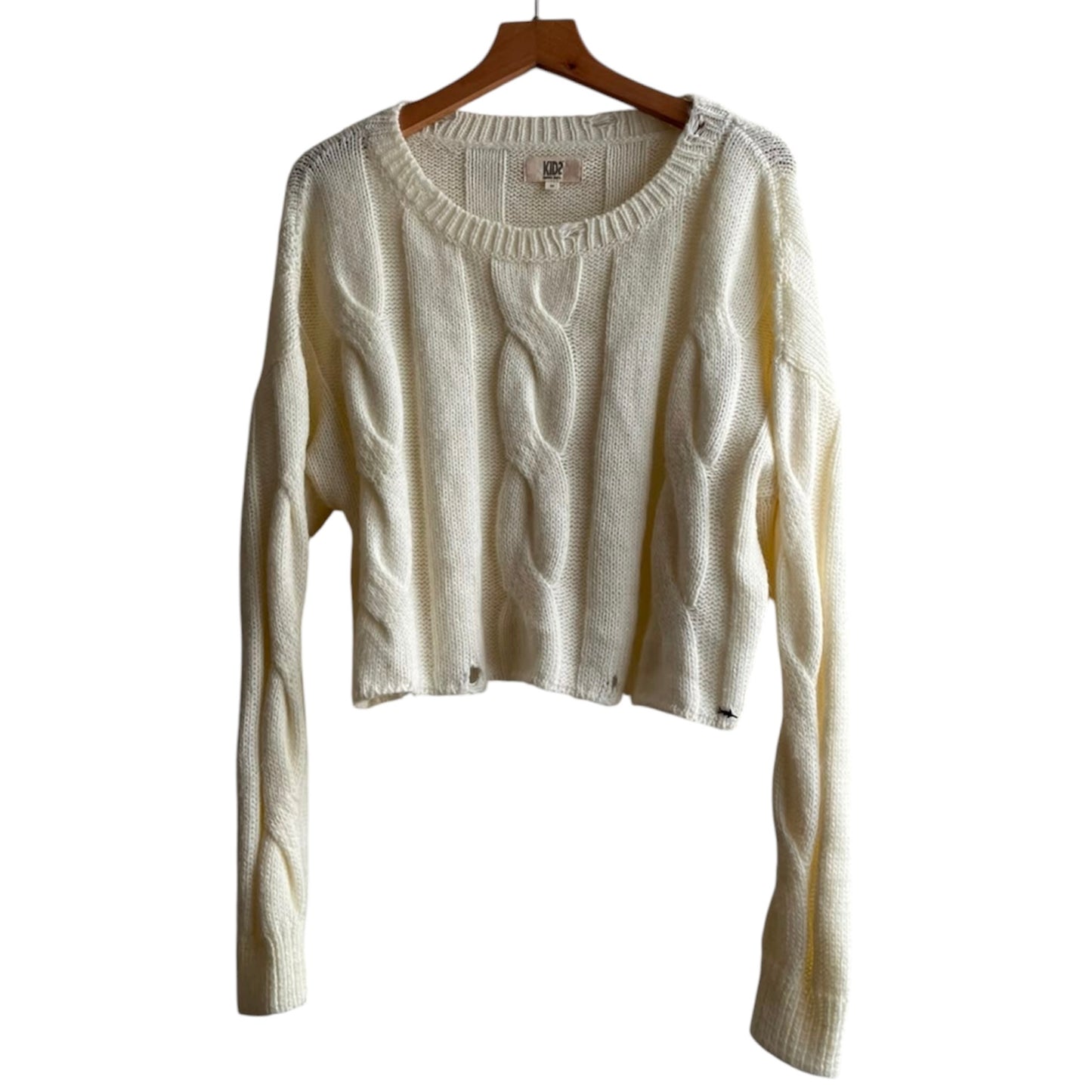 Chompa trenzada crema Kidsmadehere- Talla M