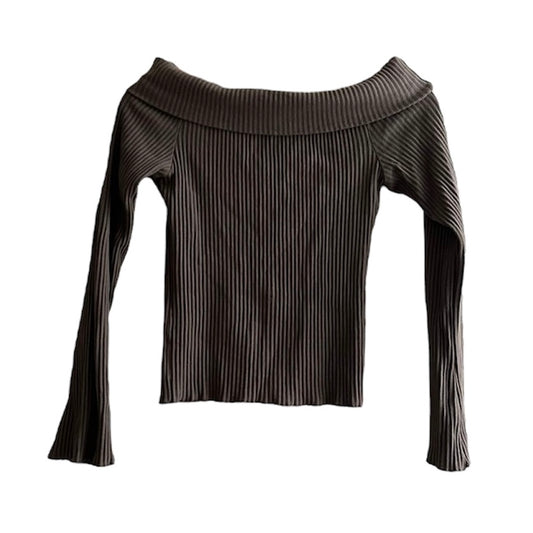 Polo manga larga marrón - Talla S