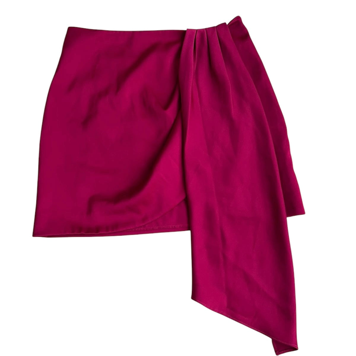 Falda fucsia corta satin Sfera - Talla S