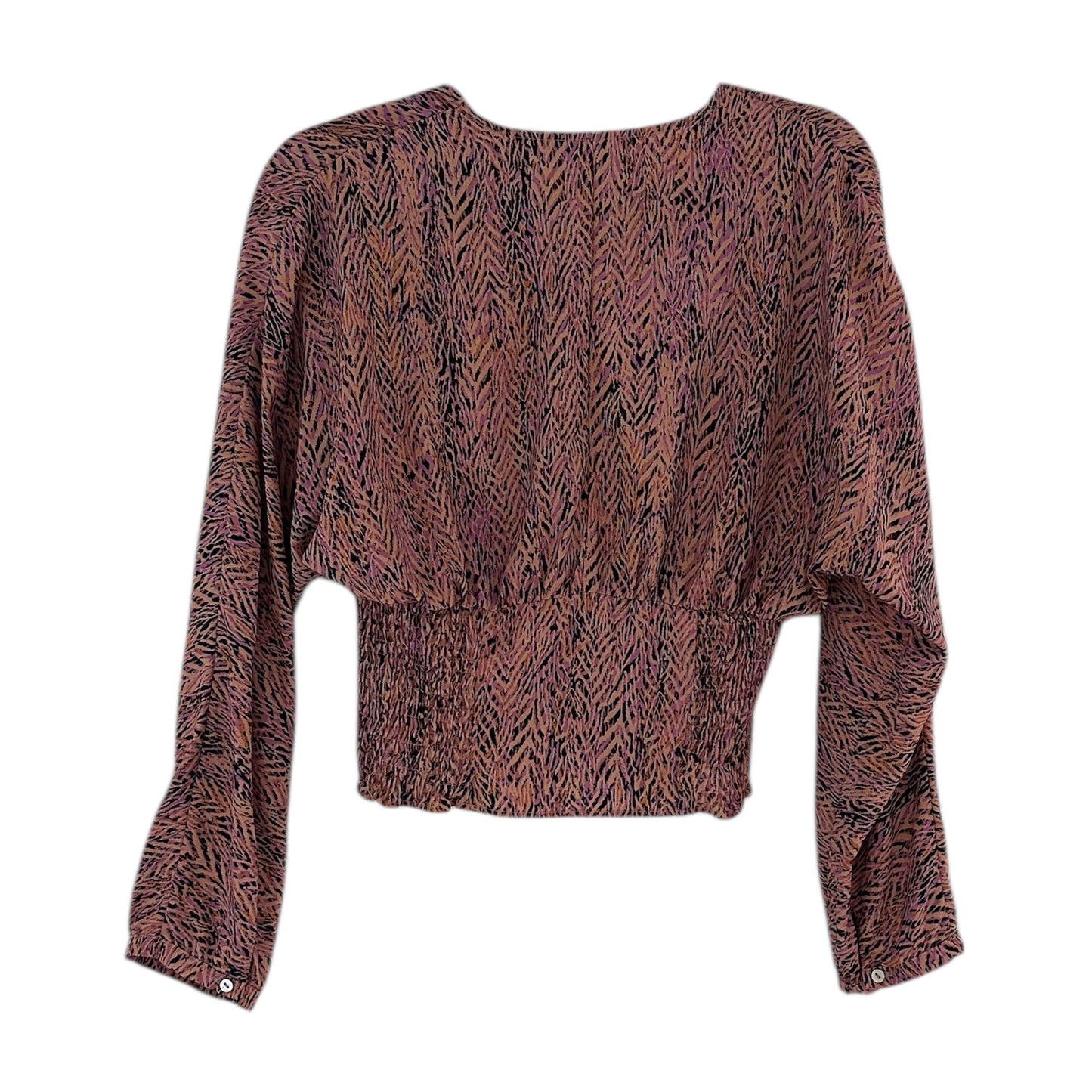 Blusa manga larga rosada estampada Zara - Talla M