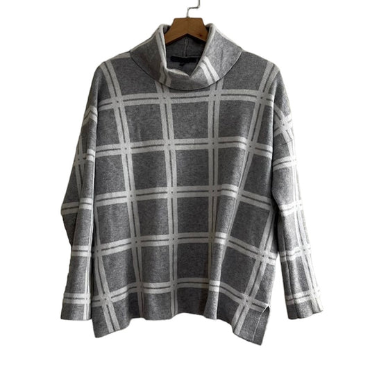 Chompa gris cuadros cuello alto Basement - Talla M