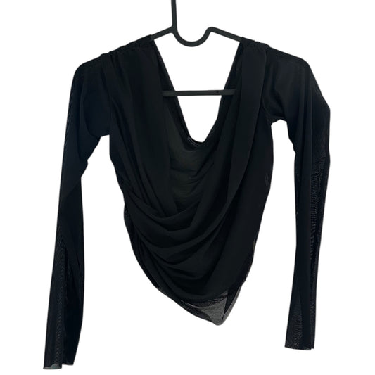 Polo manga larga negro tipo transparente Bershka - Talla L
