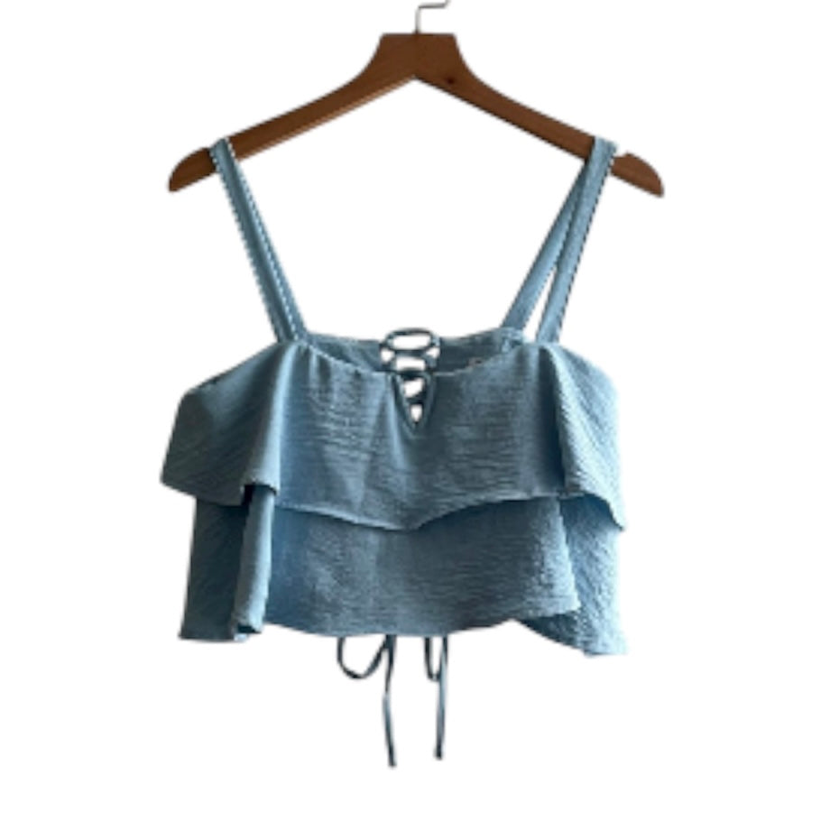 Conjunto top y pantalón celeste - Talla M