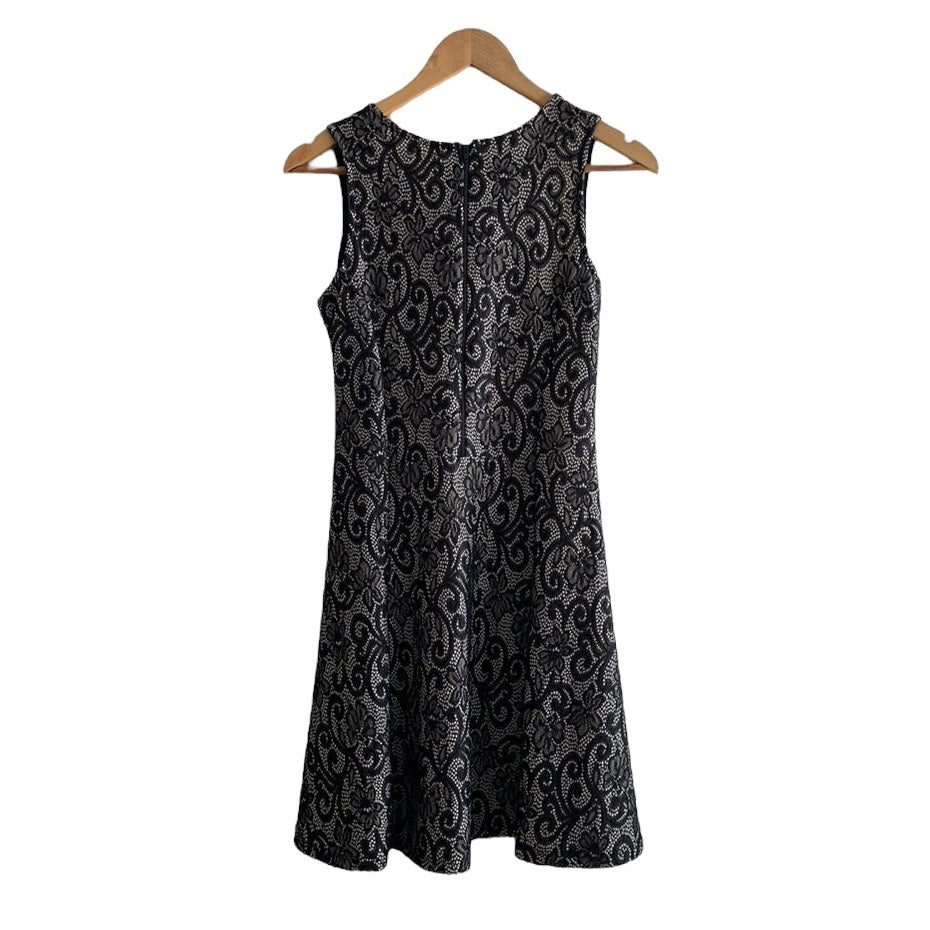 Vestido negro con estampado - Talla S