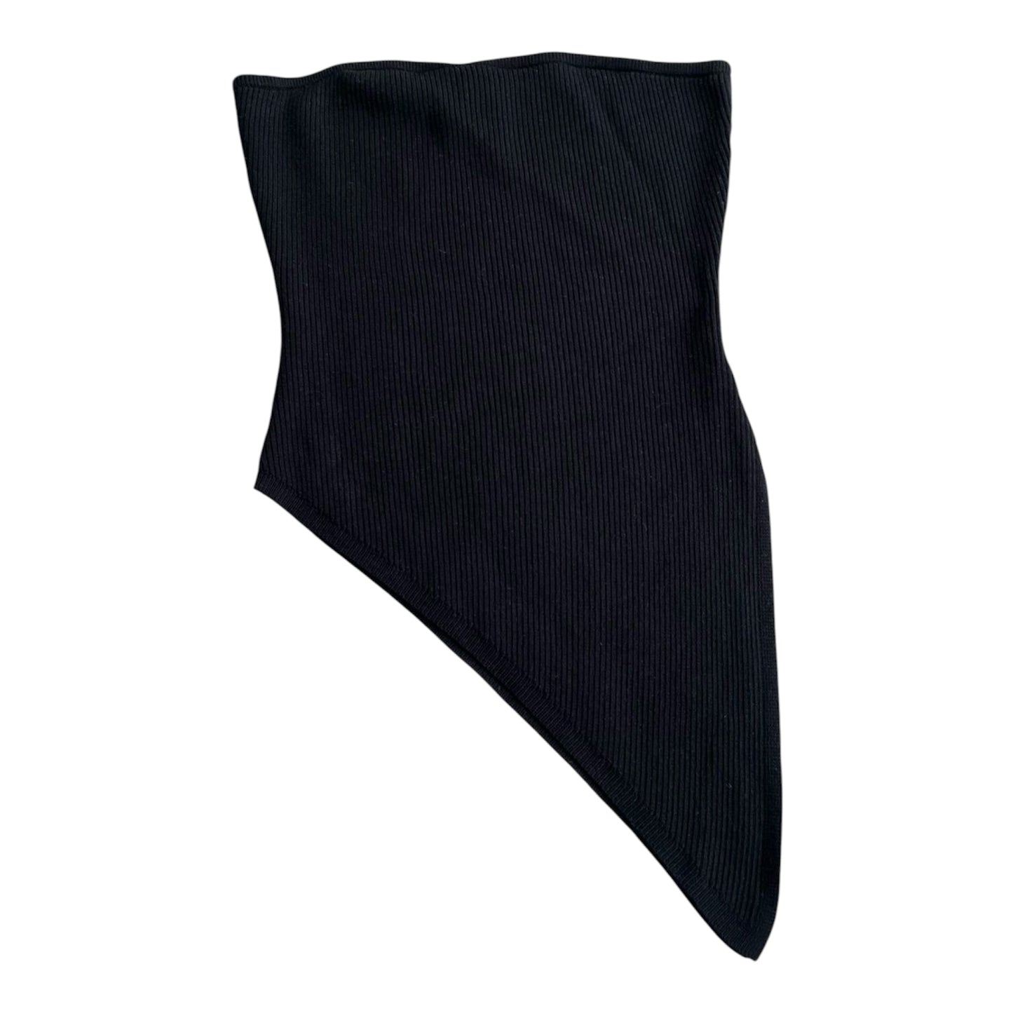 Top strapless asimétrico negro nuevo - Talla S