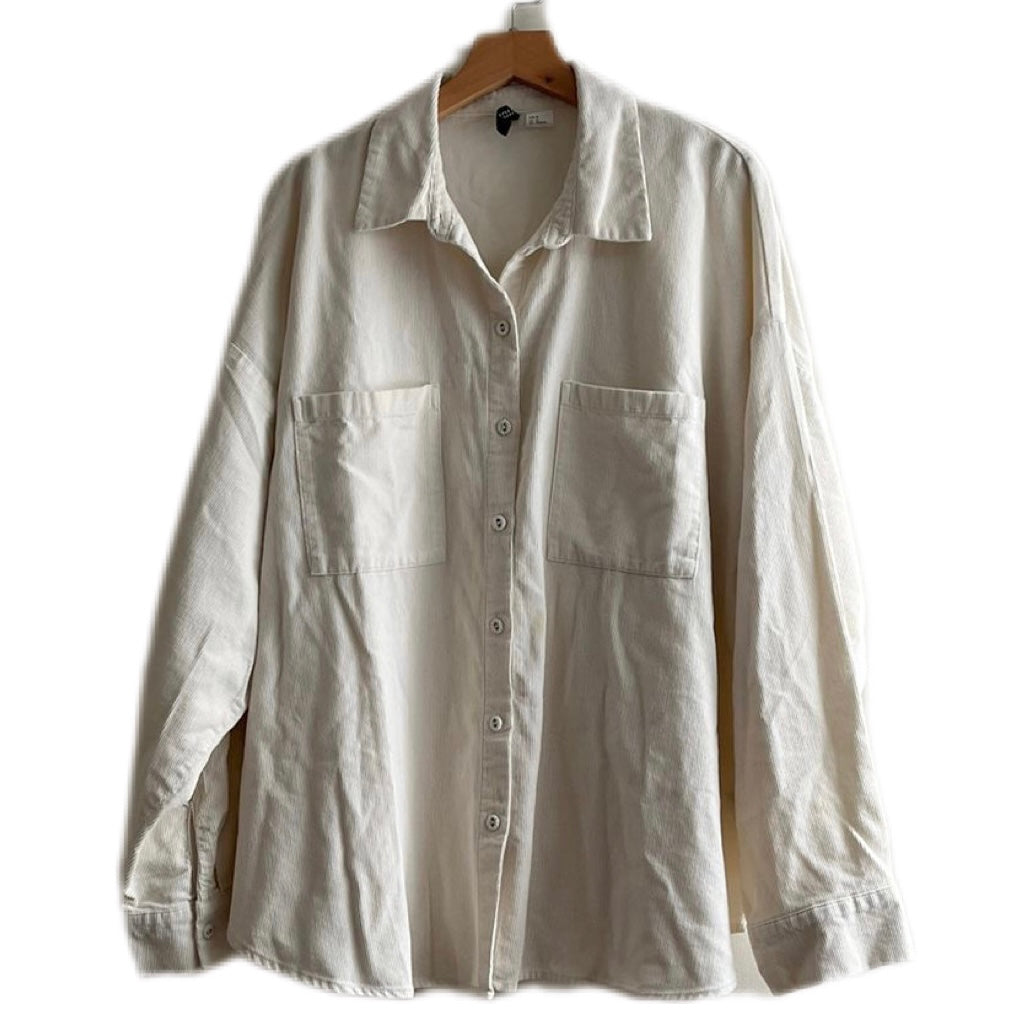 Camisa beige corduroy H&M - Talla M