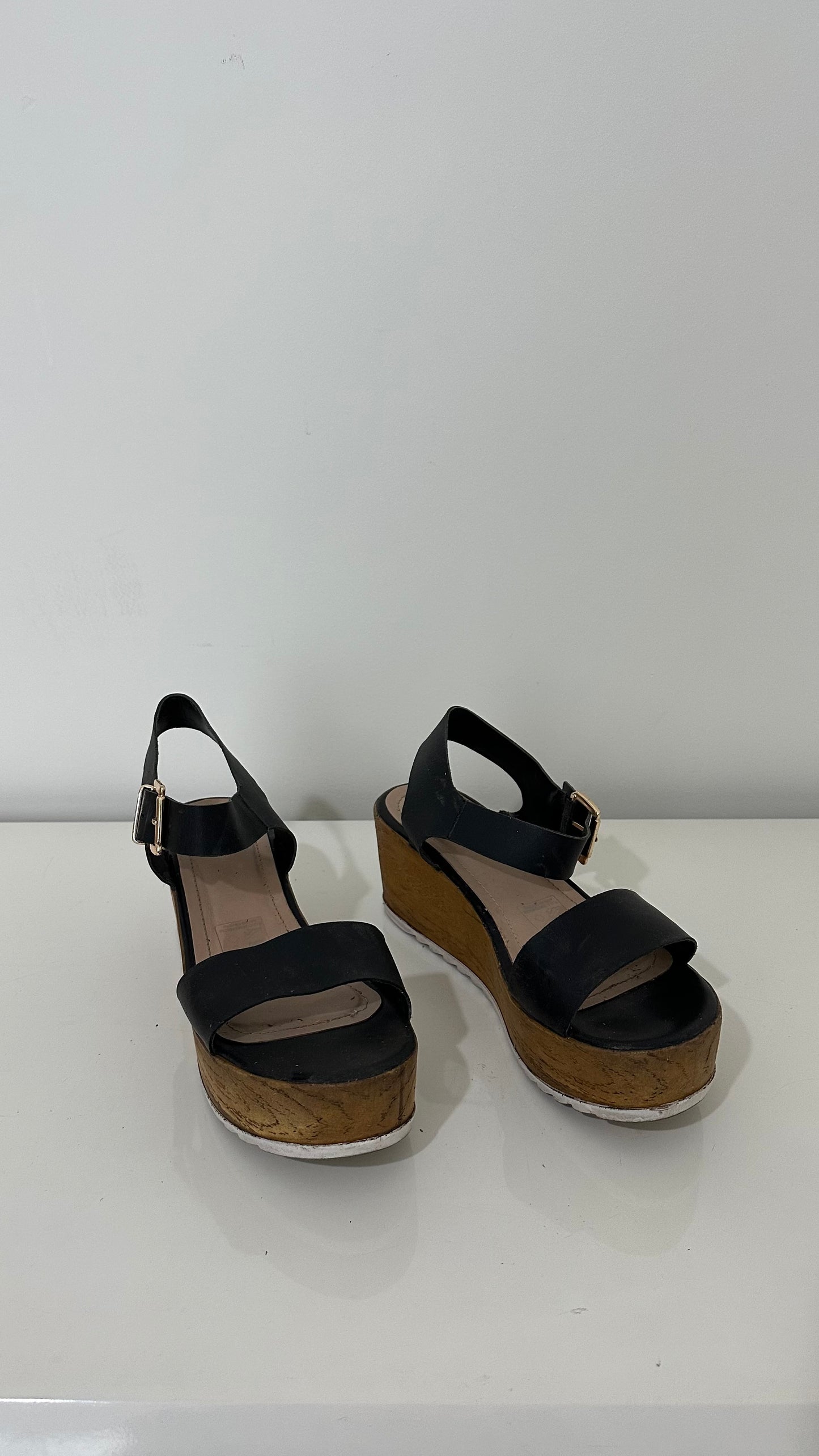 Sandalias negras plataforma - Talla 37