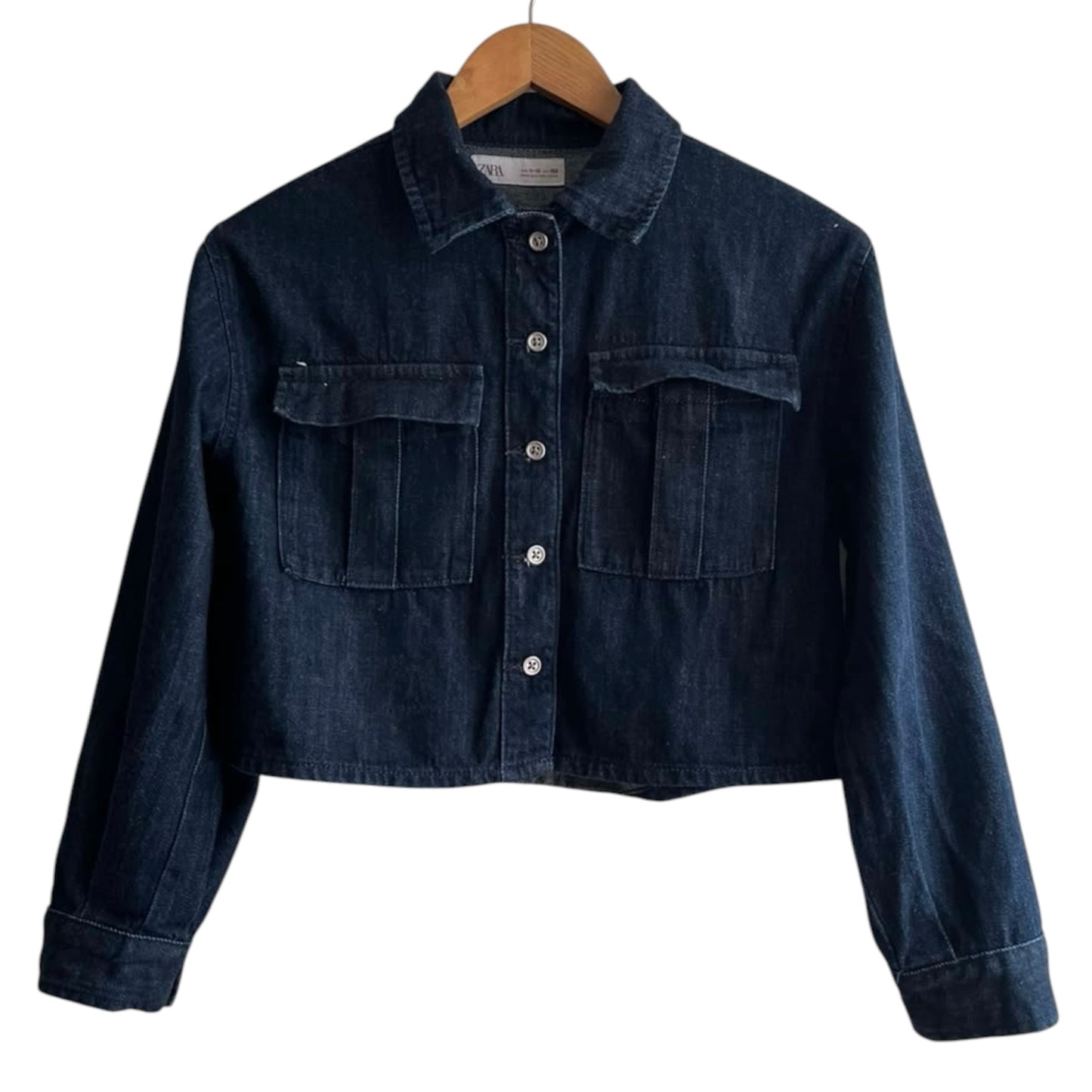 Casaca Jean azul oscuro Zara - Talla S