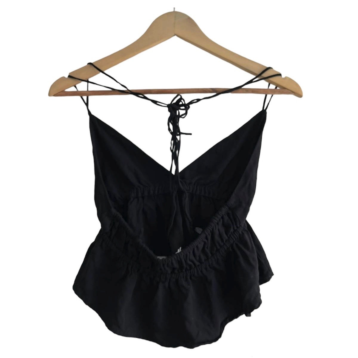 Blusa negra tiras Bohem - Talla S