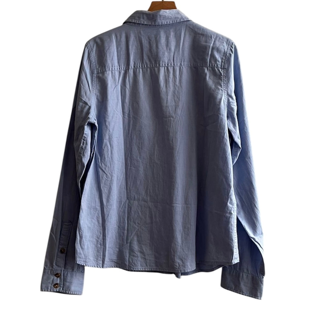 Camisa manga larga celeste Forever 21 - Talla L