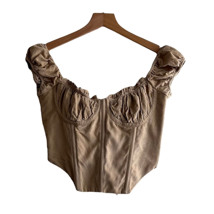 Top corduroy beige Vivi Wu - Talla S