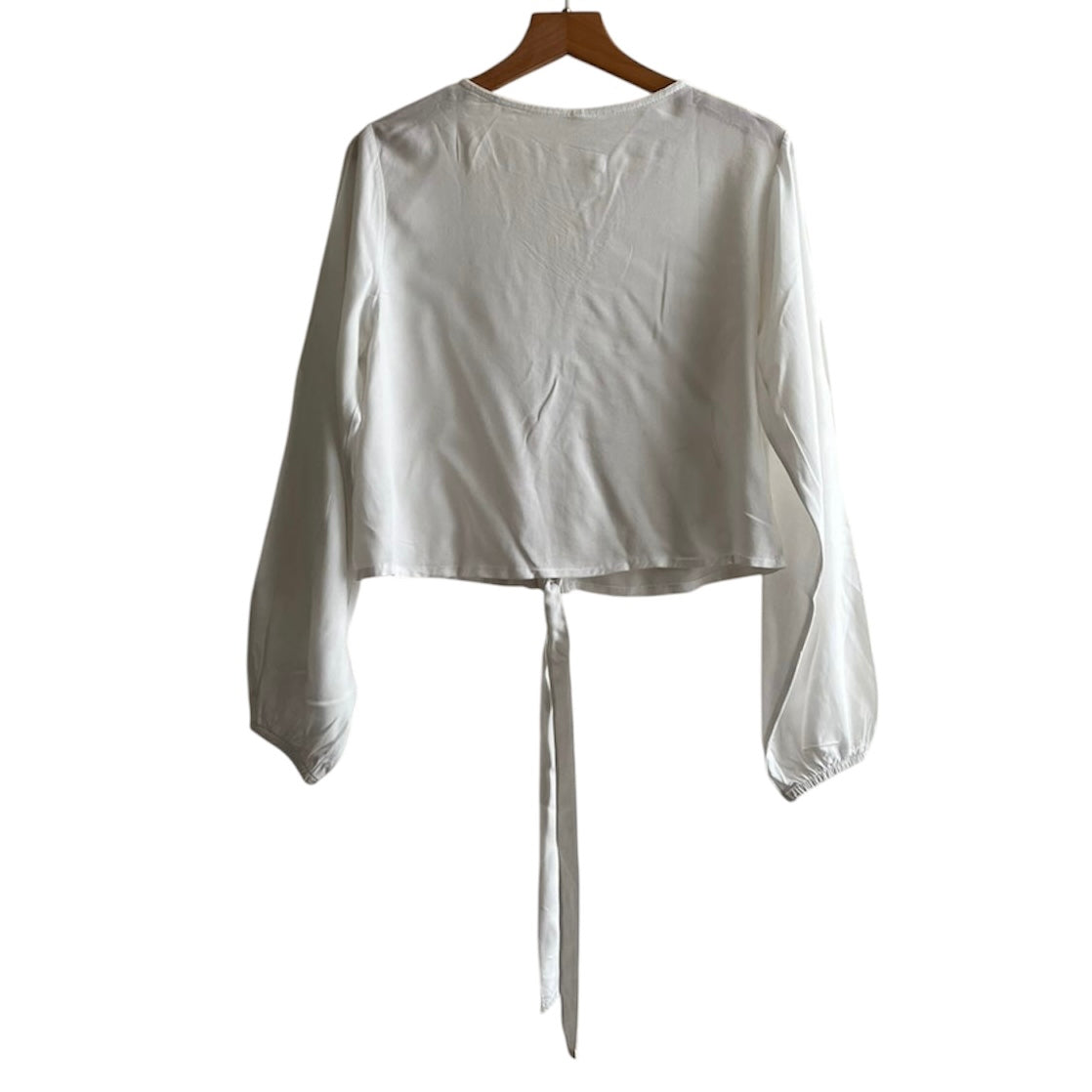 Blusa blanca manga larga - Talla S