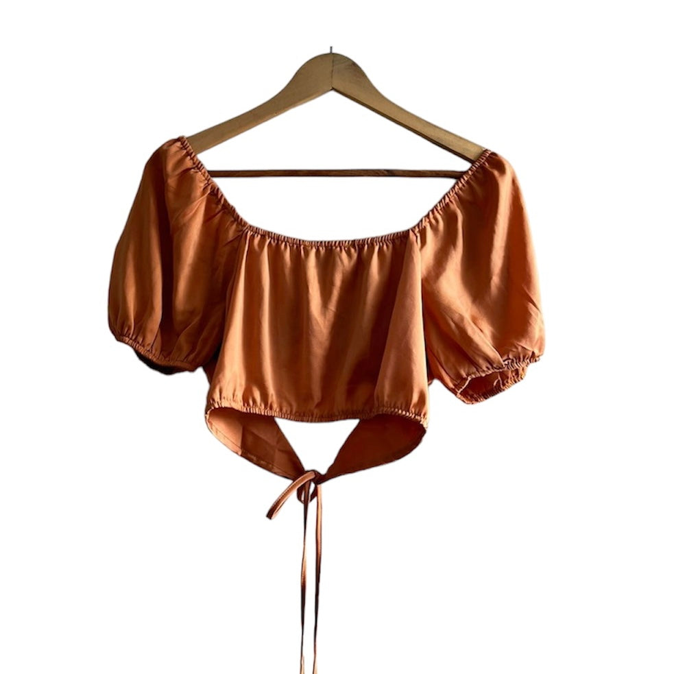 Blusa crop naranja  - Talla M