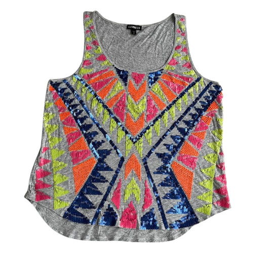 Polo gris lentejuelas Express - Talla S