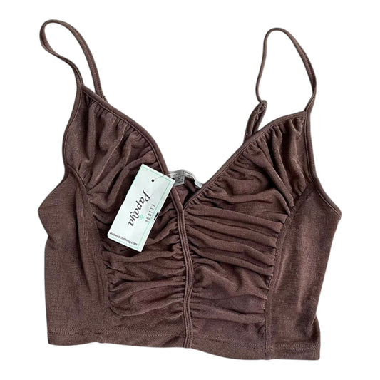 Top tiras marrón brillos nuevo con etiqueta Love Tree - Talla M