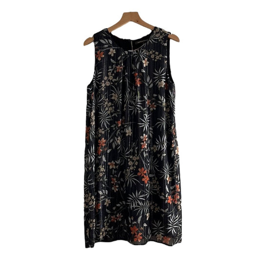 Vestido negro con flores Menta y chocolate - Talla S