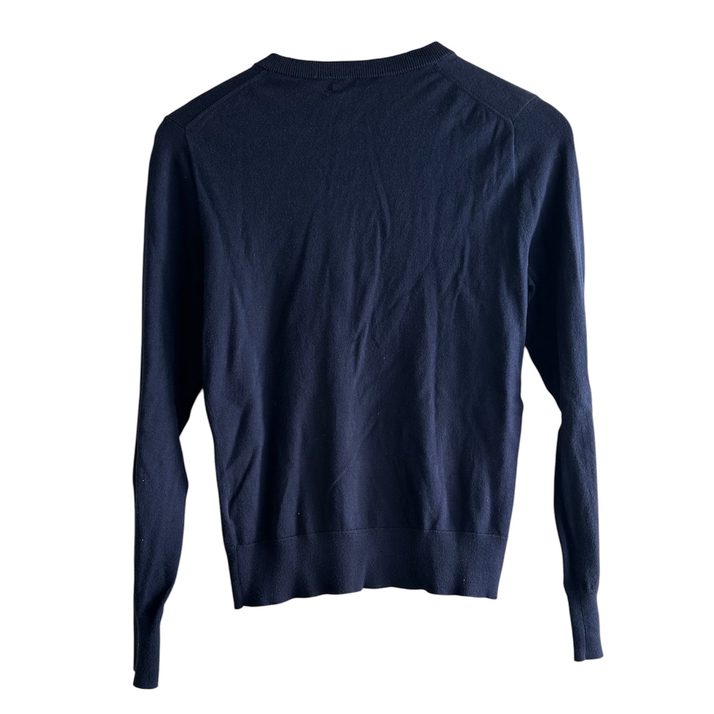 Chompa azul bordados piña fresa J crew - Talla S