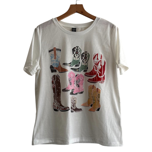 Polo blanco estampada - Talla S