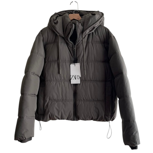 Casaca puffer verde nueva con etiqueta Zara - Talla S