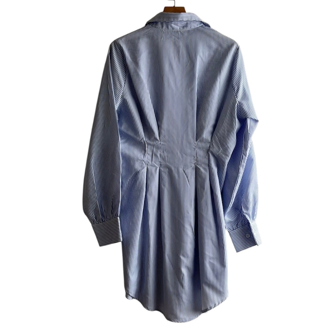 Camisa vestido celeste rayas - Talla S