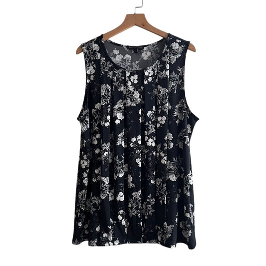 Blusa negra flores Banana Republic - Talla L