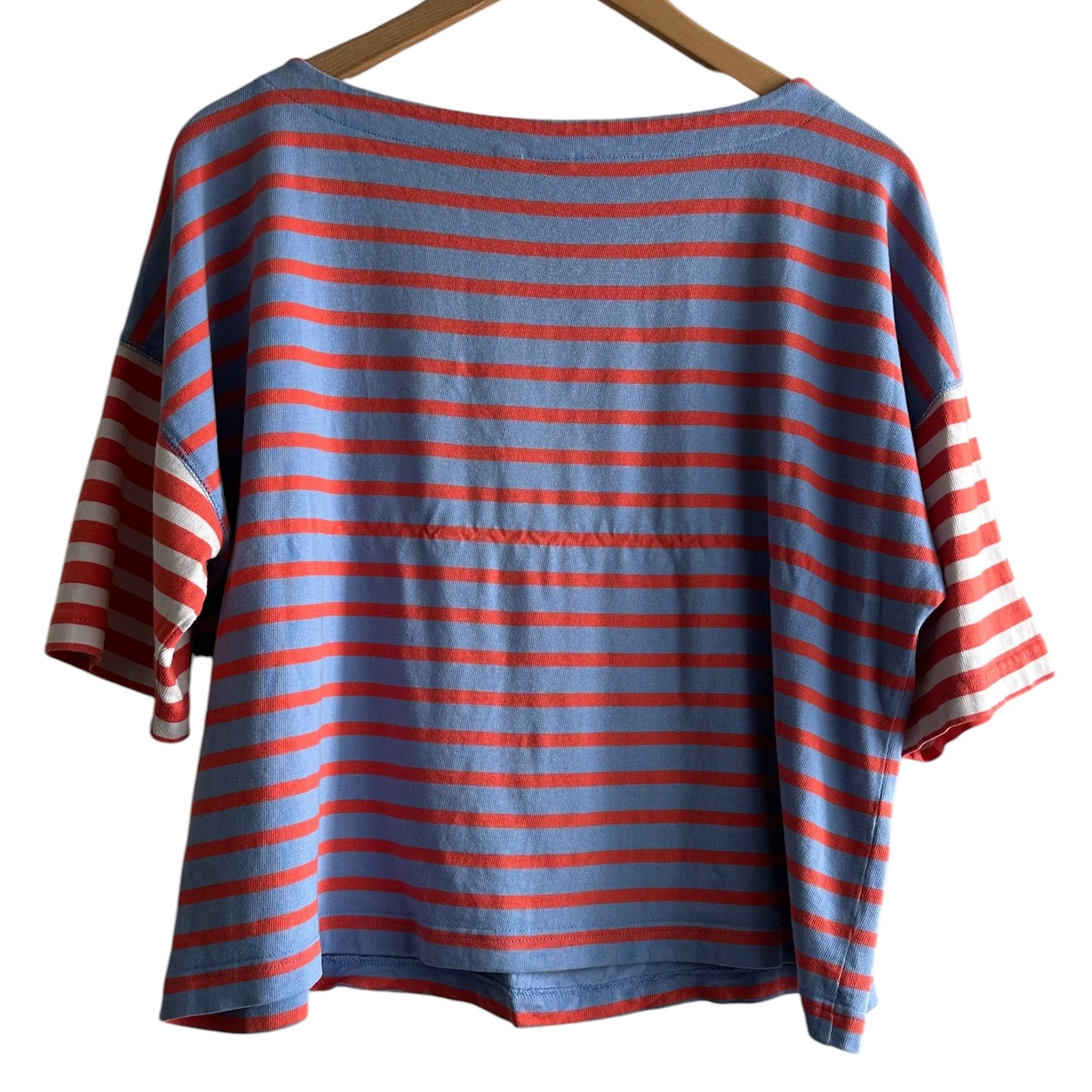 Polo manga corta rayas rojo y celeste Gap - Talla L