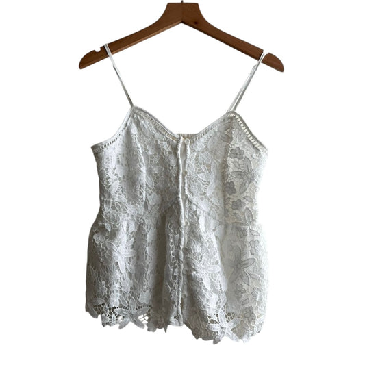 Blusa blanca encaje tiras - Talla S