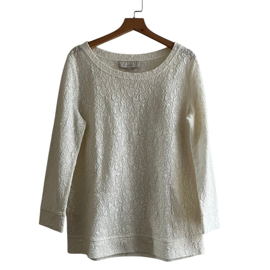 Polo crema manga larga Loft - Talla M