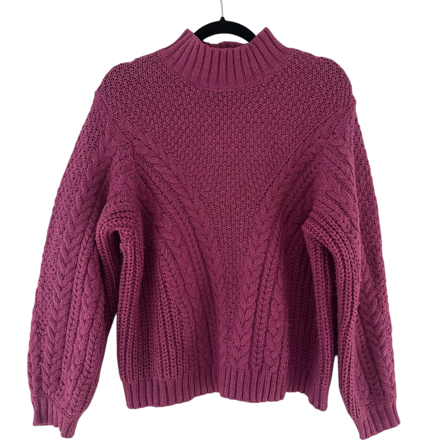 Chompa cuello alto morada Mango - Talla L