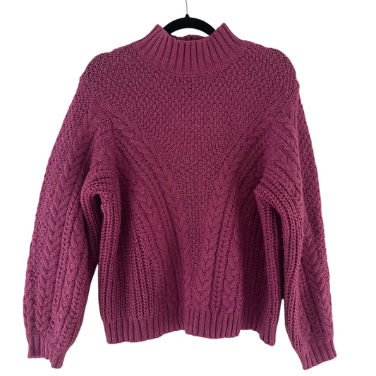 Chompa cuello alto morada Mango - Talla L